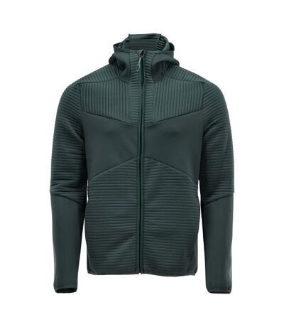 Mens Customised Hooded Fleece Jacket Forest Green Mascot
