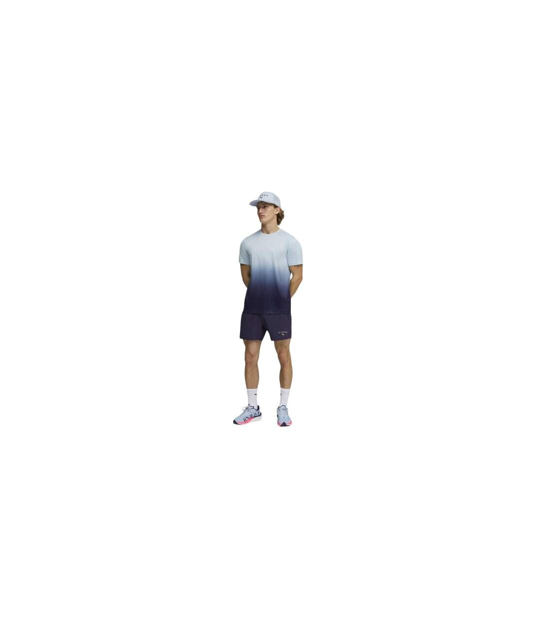 Mens Hyrox Ombre Athletic T-shirt Deep Plum Puma-1