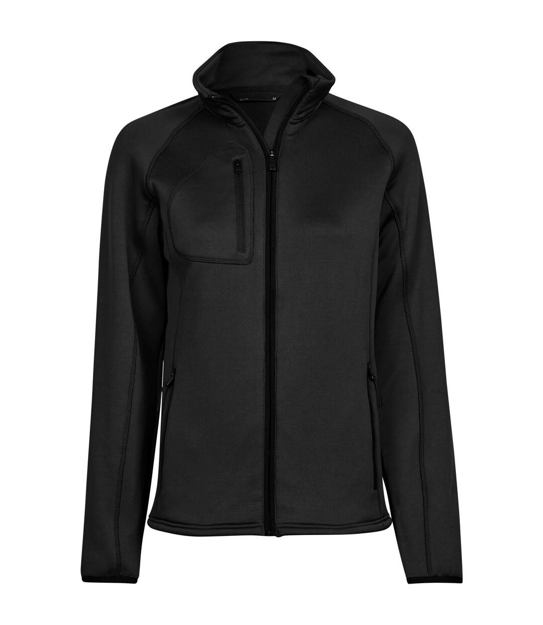 Womens/ladies stretch fleece jacket black Tee Jays