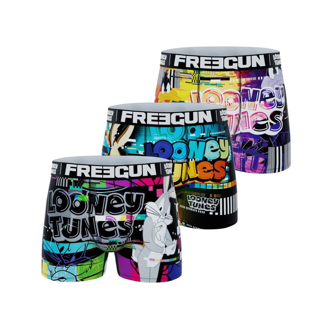 Lot de 3 boxers homme Looney Tunes Freegun-1