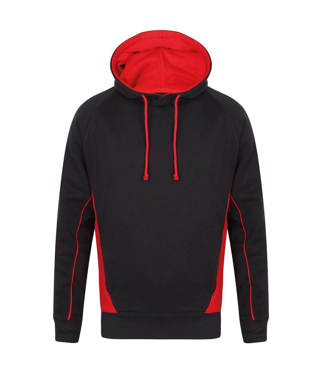 Sweat À Capuche Homme Noir Rouge Finden & Hales-1