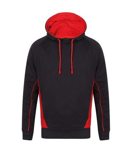 Sweat À Capuche Homme Noir Rouge Finden & Hales