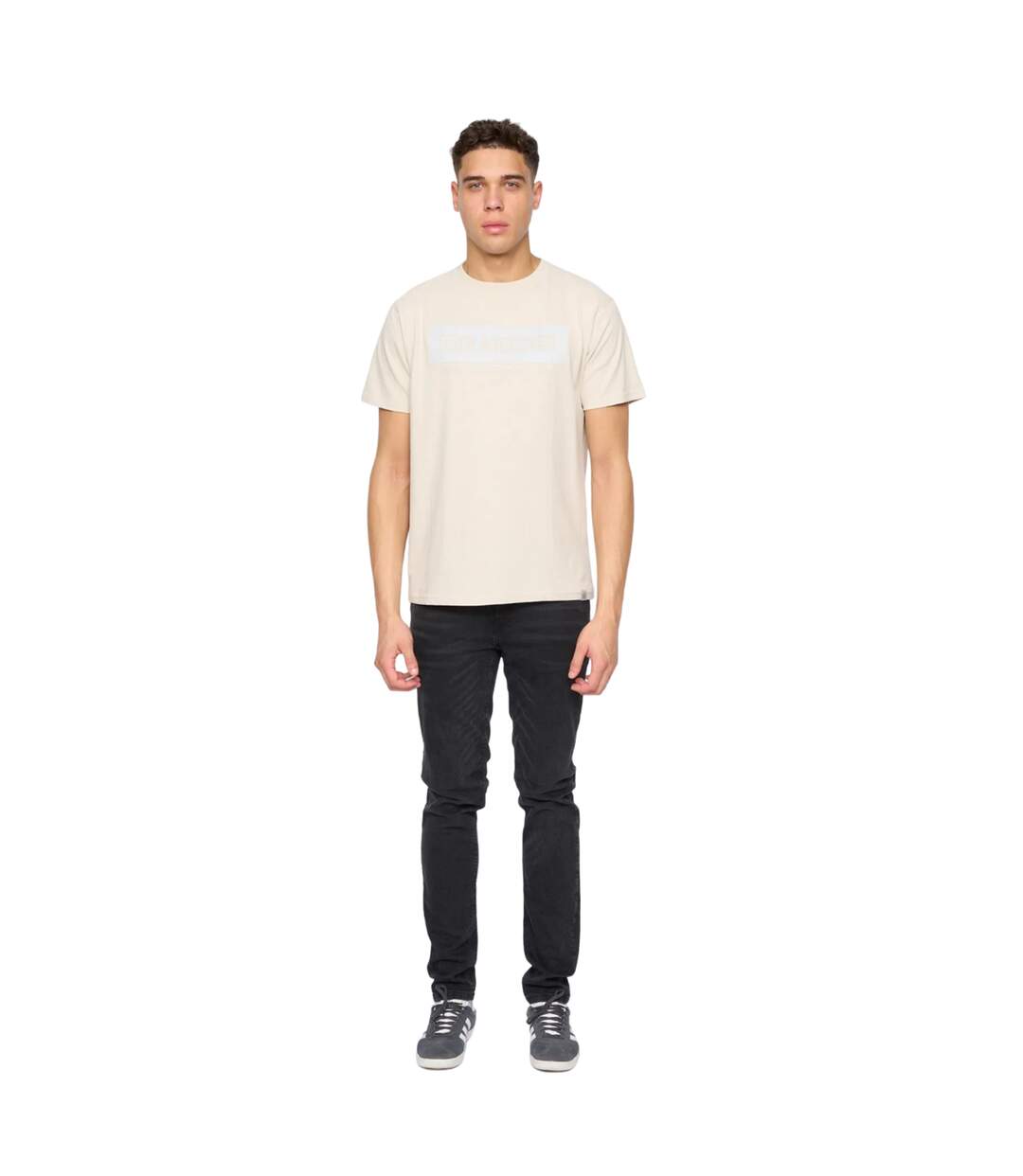 T-shirt chatts homme blanc cassé Duck and Cover-4