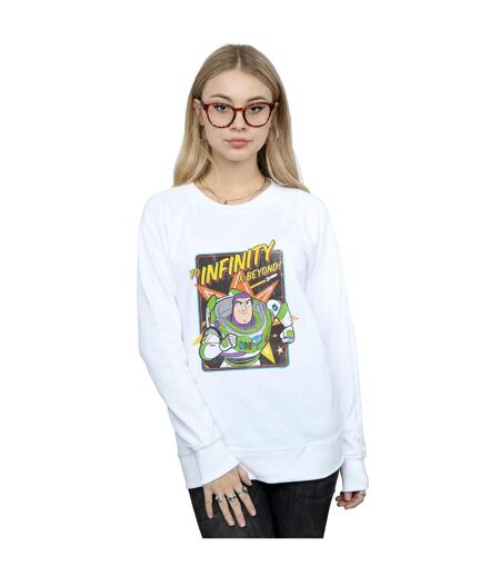 Disney Sweatshirt Womens/Ladies Toy Story 4 Buzz To Infinity (Blanc) - UTBI42051