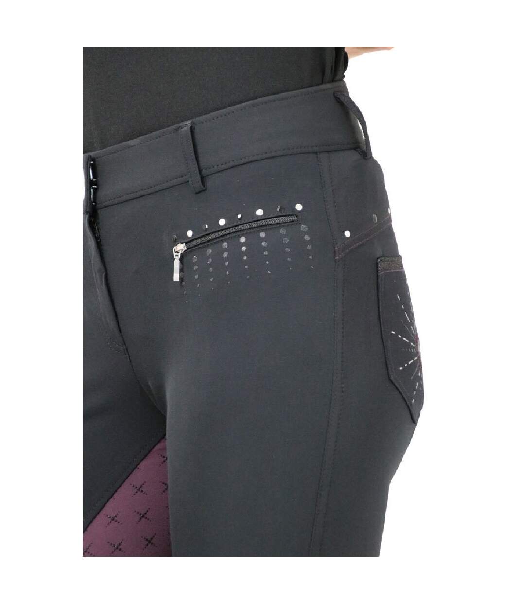 Pantalon d´équitation knightsbridge femme noir / figue HyFASHION-3