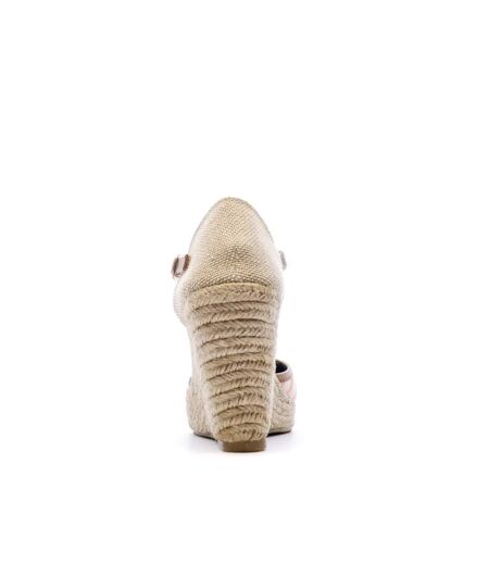 Sandales à talon orange rayures femme beppi casual wedge