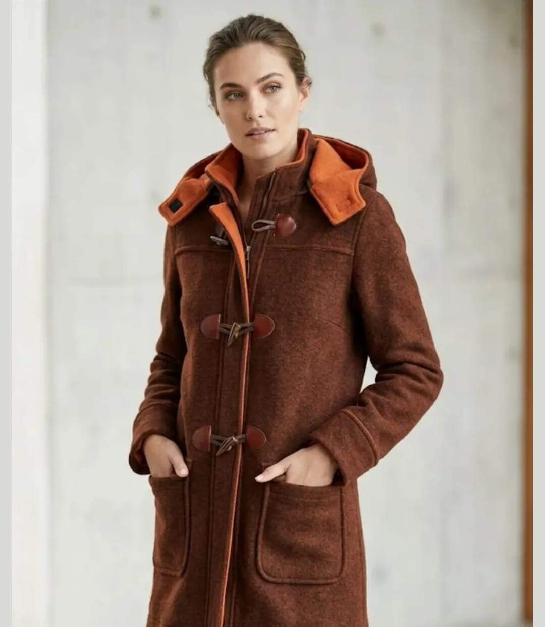 Manteau Polaire Grandes Tailles SLOVEN2M Marron/Orange (Axone)-1
