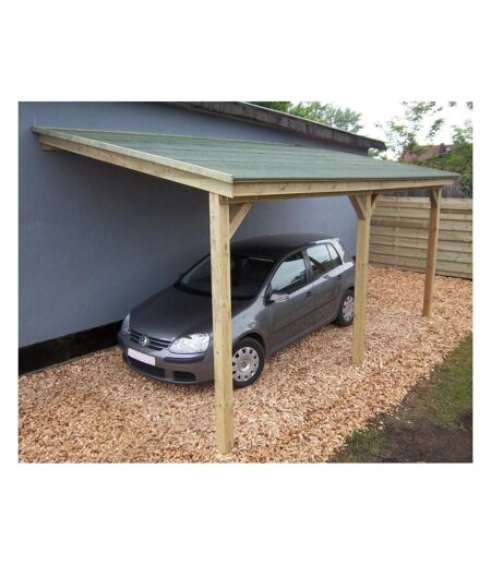 Carport à adosser en bois 3x5 m Roof Sans option