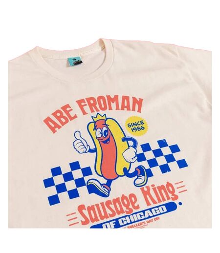 T-shirt Abe Froman Sausage King Of Chicago Adulte Beige Ferris Bueller´s Day Off