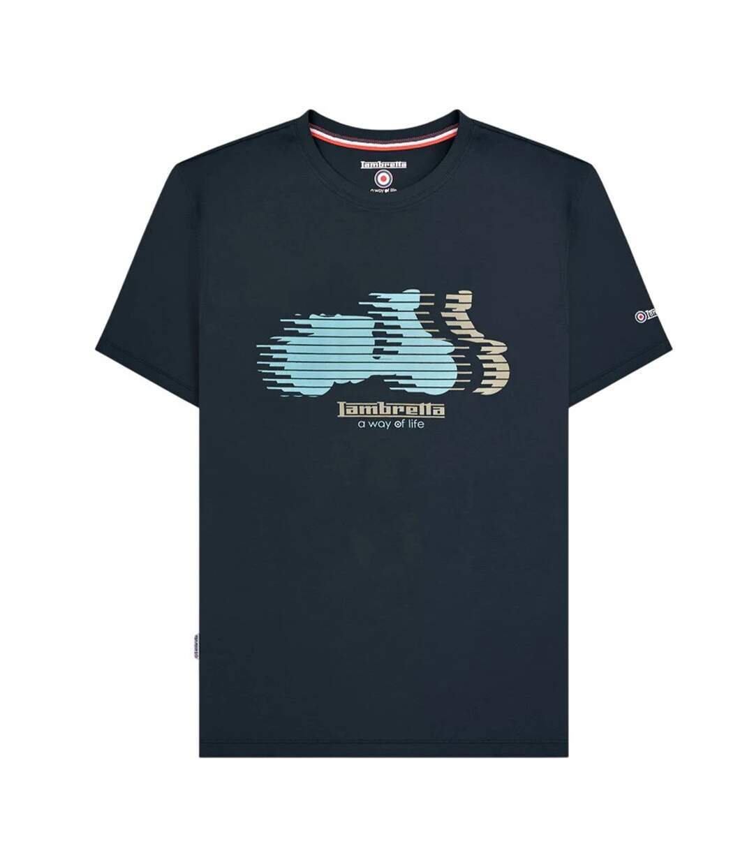 Mens Scooter Blur T-shirt Navy Lambretta-2