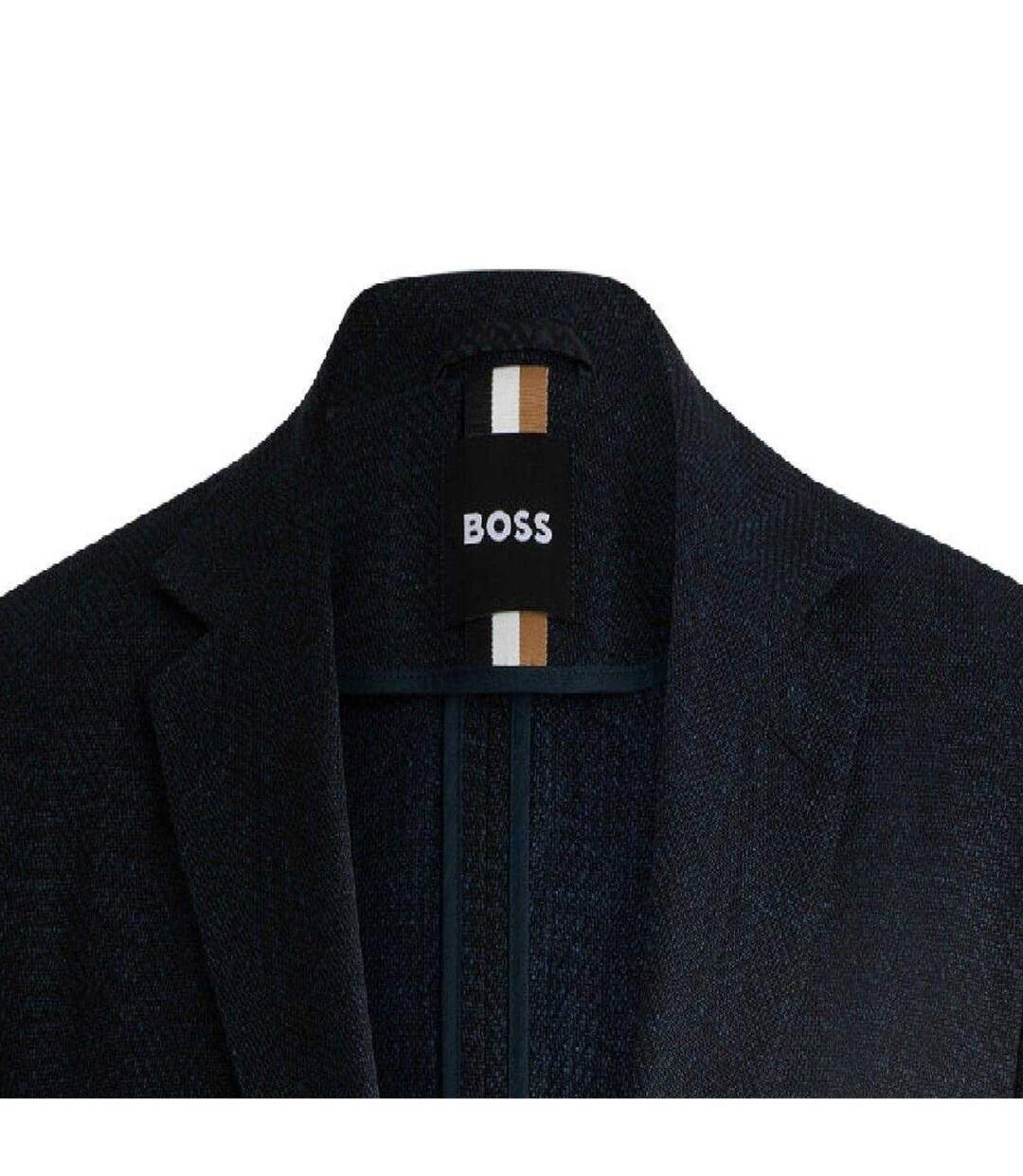 Blazer Officiel Motif/style Chevrons C Jaye Homme Bleu Foncé Boss-3