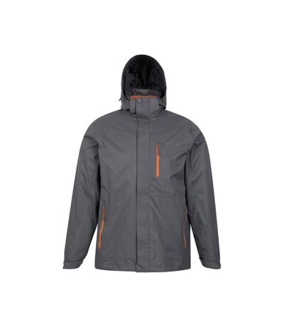 Mens Bracken Extreme 3 In 1 Waterproof Jacket Dark Grey Mountain Warehouse