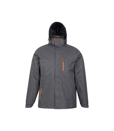 Mens Bracken Extreme 3 In 1 Waterproof Jacket Dark Grey Mountain Warehouse