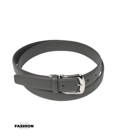 Ceinture en cuir gris homme - Sangle réglable