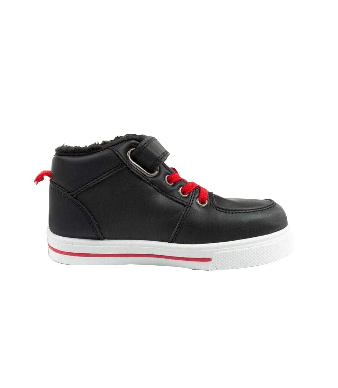 Childrens/kids Spider-man Ecological Leather Winter Snow Boots Black Red Leomil-3
