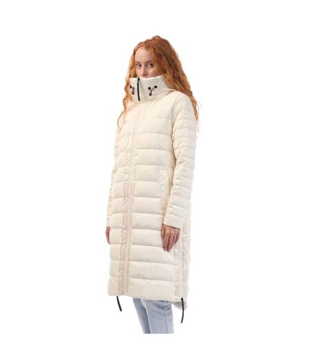 Womens/ladies Quilted Down Puffer Jacket Beige DKNY