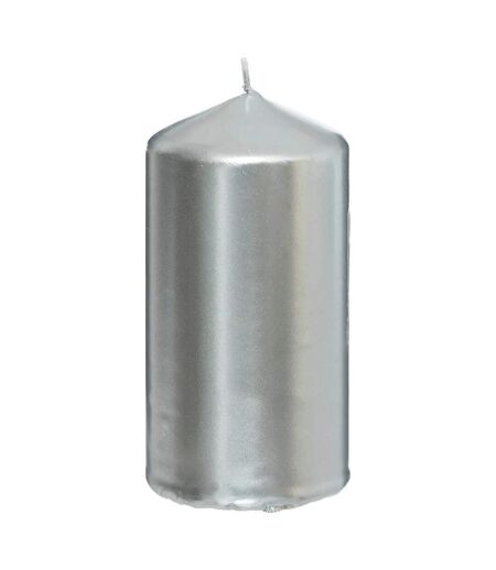 Lot de 4 bougies de l'Avent Satin 12cm Argent