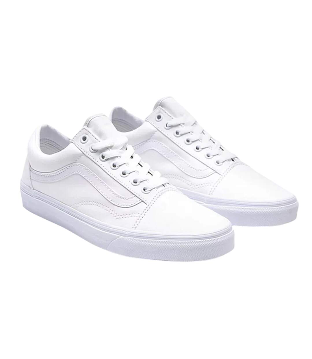 Chaussures Old Skool Homme Vrai Blanc Vans-4