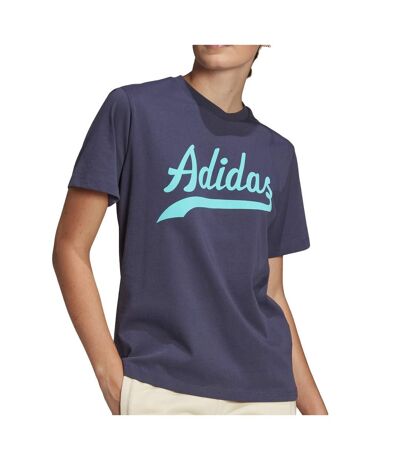 T-shirt Bleu Femme Adidas Modern B-Ball