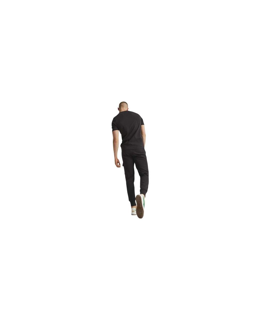 Mens Logo Regular Cargo Jogging Bottoms  Black Puma-1