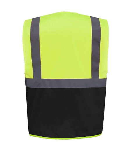 Unisex Adult Executive Hi-vis Waistcoat Yellow Black Yoko