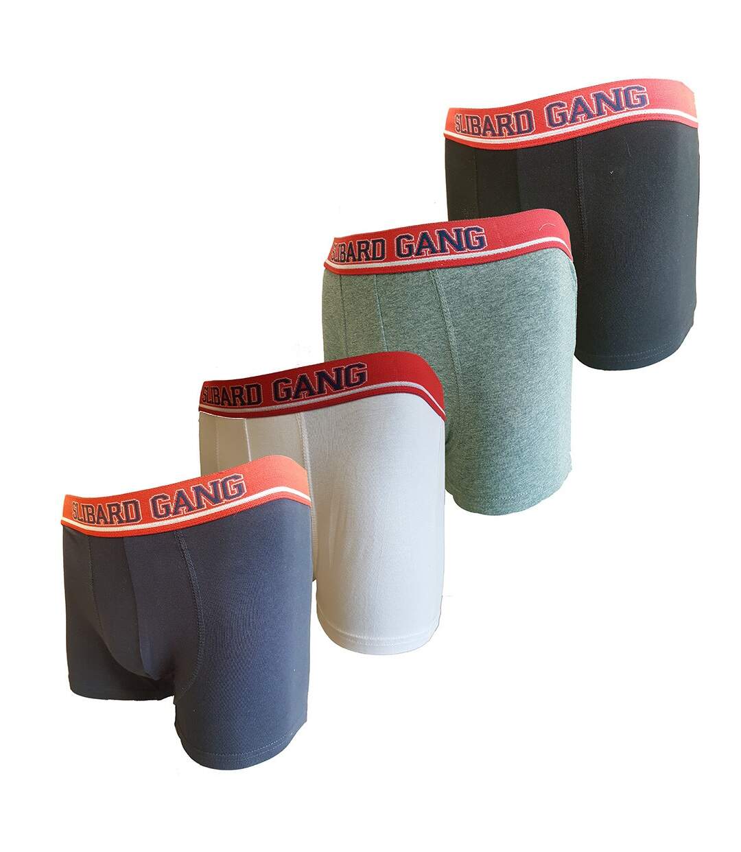 Boxers Caleçons Slibard Gang homme Confort et Qualité Pack de 4 Boxers Coton 0282