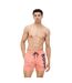 Mens Octopus Bold Logo Swim Shorts Bright Pink Boss-1