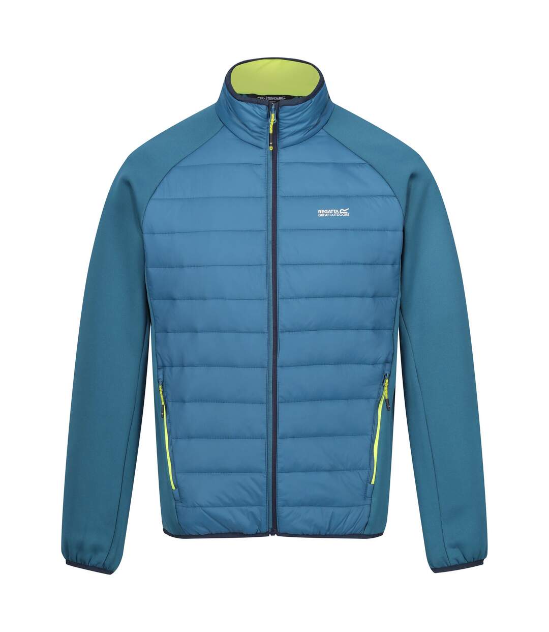 Mens clumber iv full zip hybrid jacket moroccan blue/citron lime Regatta