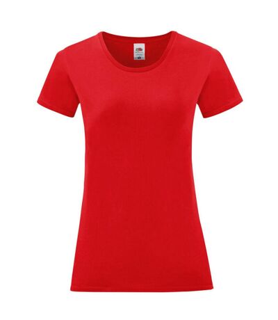 Womens/ladies iconic 150 t-shirt red Fruit of the Loom