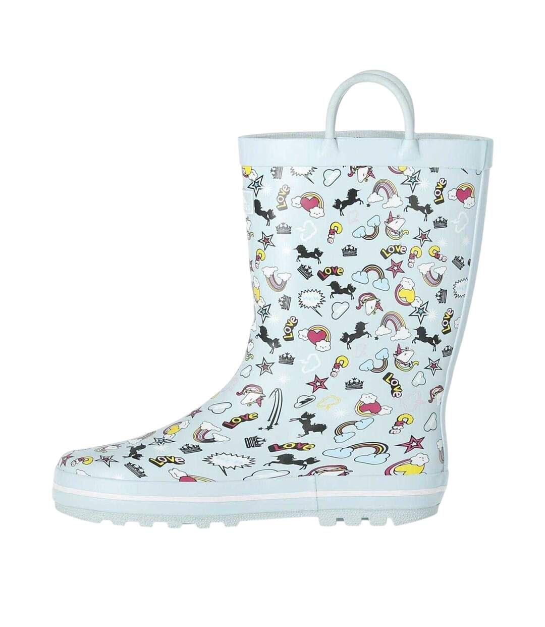 Bottes De Pluie Motif/style Licorne Starryton Enfant Turquoise Pâle Imprimé Trespass-3