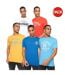 T-shirts Weymouth Homme Blanc Rouge Jaune Bleu Roi Bleu Clair Crosshatch-2