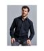 Chemise De Travail À Manches Longues 100% Coton Homme Noir Russell-3