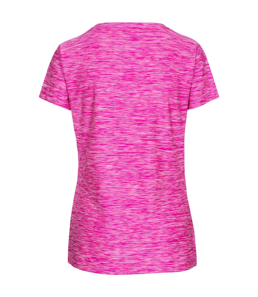 T-shirt de sport daffney femme rose chiné Trespass-2