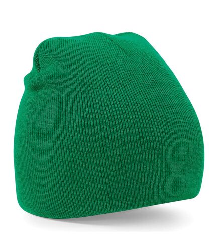 Beechfield Plain Basic Knitted Winter Beanie Hat (Kelly Green) - UTRW209