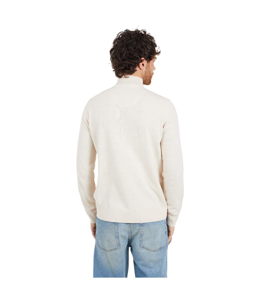 Pull Motif/style Côtelé Homme Gris Pâle Brave Soul-3