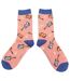 1 Pack Ladies Novelty Dusky Pink Guitar Bamboo Socks-4