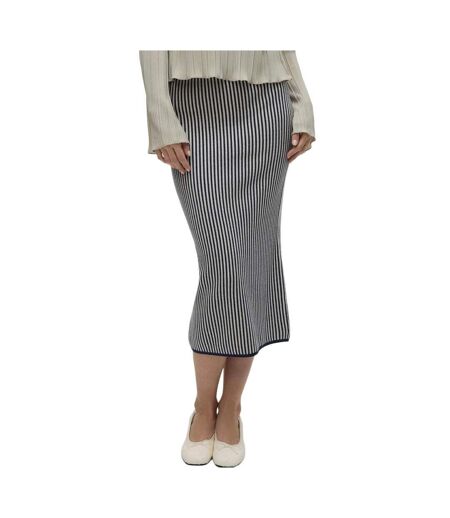 Jupe marine à rayures femme vero moda gold pinstripe