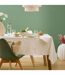 Nappe Brodé en Coton Joy 150x250cm Blanc-3