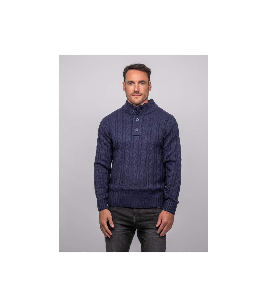 Pull torsadé col montant LAGOW-1