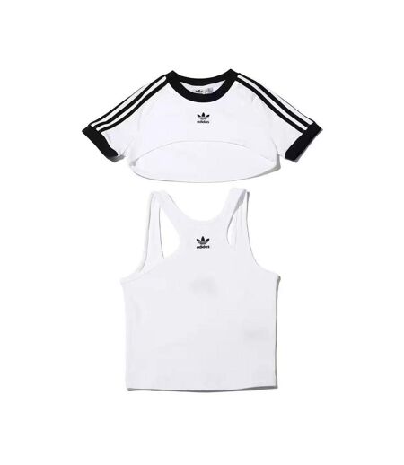 T-shirts + Débardeur Blanc Femme Adidas Tee IC8808 - XXS