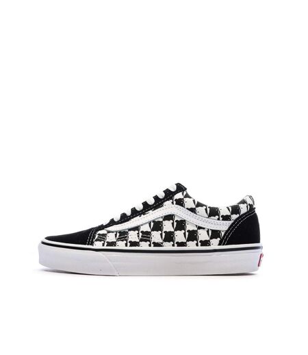 Baskets blanches/noires homme vans old skool checker