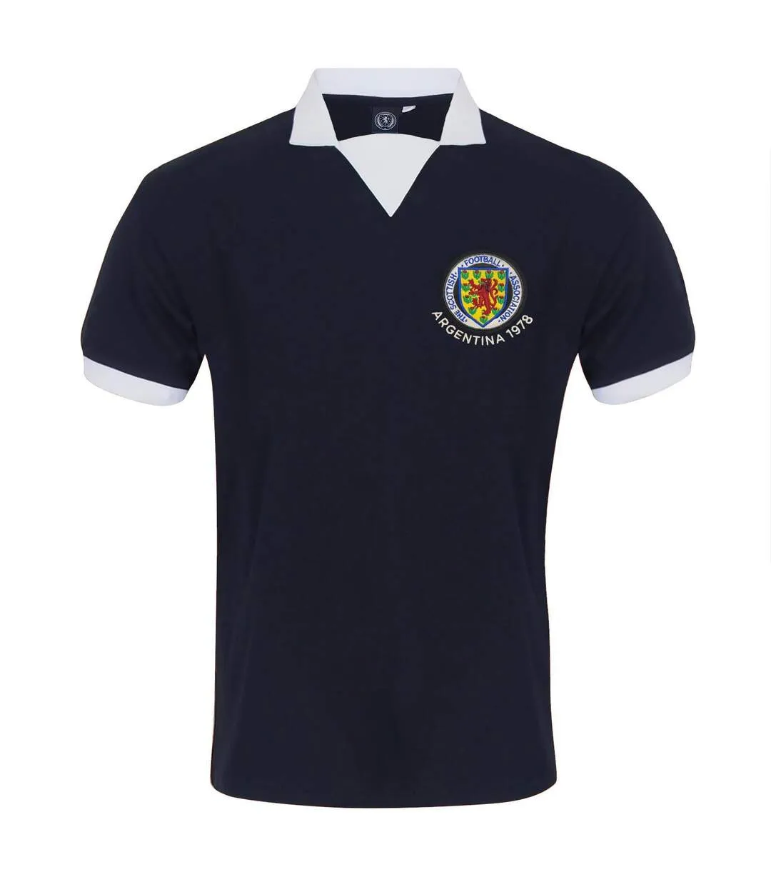T-shirt Motif/style Rétro Homme Bleu Marine Scottish FA-1