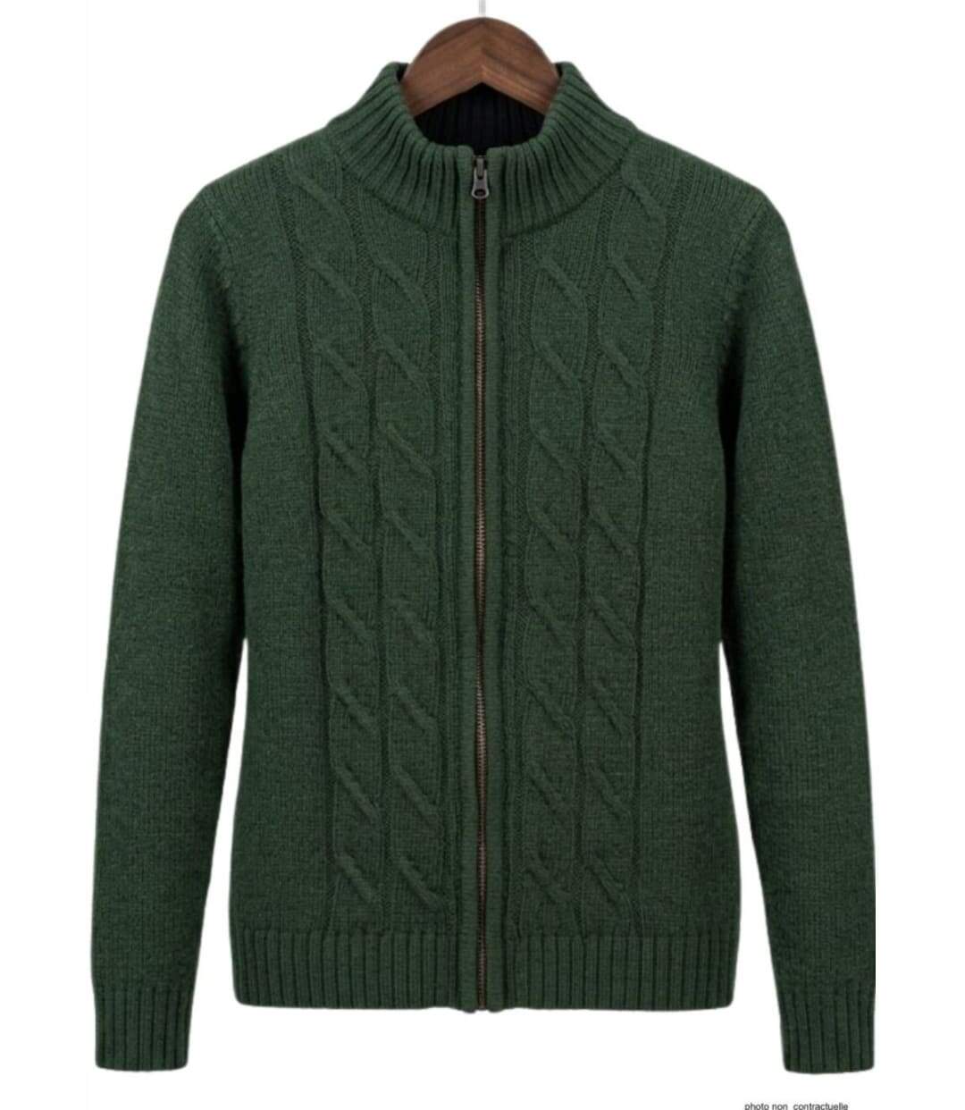 Cardigan zippé avec laine SAMY2-2