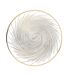 Set de Table Métallisé Spirale 38cm Blanc & Or-1