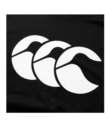 Mens Logo T-shirt Black White Canterbury