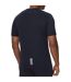 Mens Cotton Slim T-shirt Navy Silver Emporio Armani EA7-2