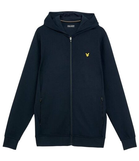 Mens Fly Fleece Full Zip Hoodie Dark Navy Lyle & Scott
