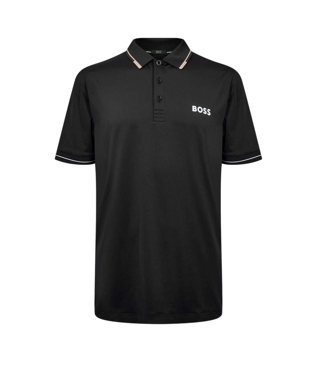 Mens Paul Regular Polo Shirt Black Boss-2