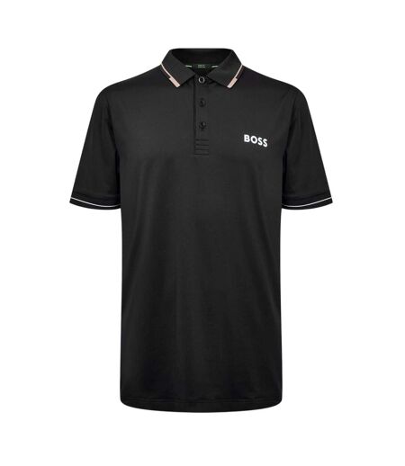 Mens Paul Regular Polo Shirt Black Boss