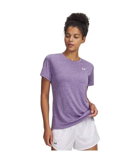 Womens/ladies Twist Short-sleeved T-shirt Purple Under Armour